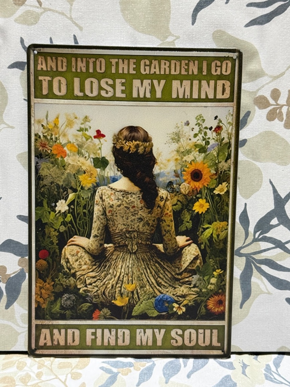 Garden Poster Sign - "And Into The Garden I Go"